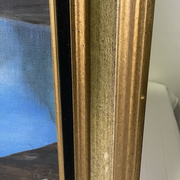 VTG 1971 Acrylic Painting Mid Century St Mary’s Lake Signed Framed Landscape - Picture 8 of 11